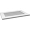 Ekena Millwork Vertical Surface Mount PVC Gable Vent: Non-Functional, w/ 3-1/2"W x 1"P Standard Frame, 28"W x 18"H GVPVE28X1801SN - alternate 4